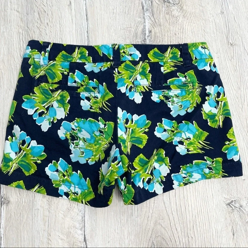Merona Navy Blue Floral Shorts Sz 2